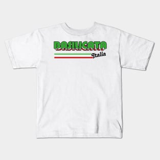 Basilicata // Italia Typography Region Design Kids T-Shirt